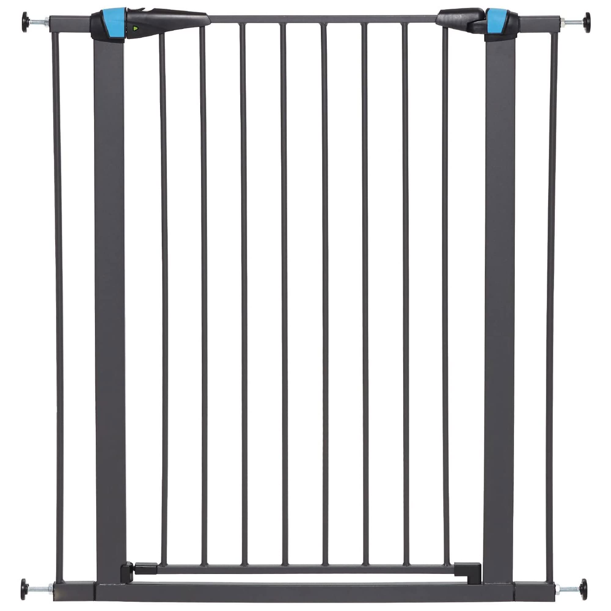 Midwest Homes For Pets 39 Inches Tall Walk-Though Steel Pet Gate, Pressure Mounted Dog Gatewith Glow Strip Measures 29-38 Inches