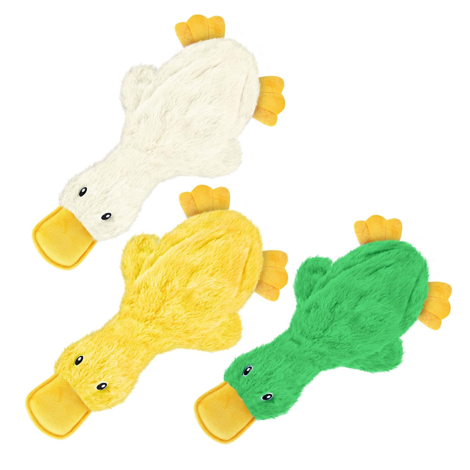 Best Pet Supplies Crinkle Dog Toy For Small, Medium, And Large Breeds, Cute No Stuffing Duck With Soft Squeaker, Fun For Indoor