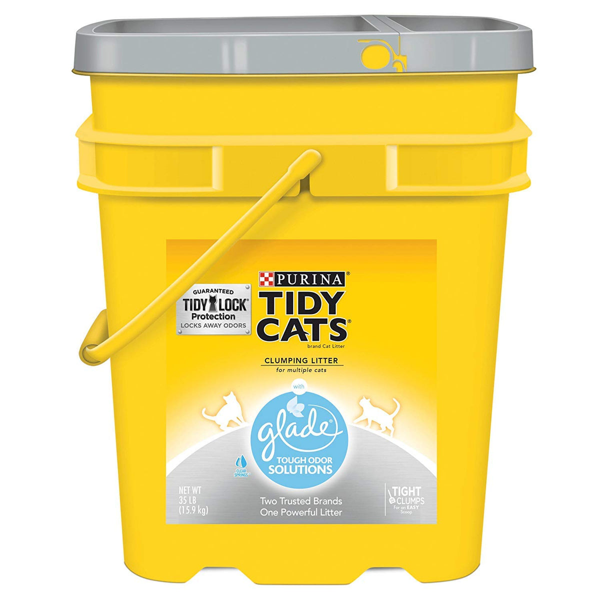 Purina Tidy Cats Clumping Cat Litter, Glade Clear Springs Multi Cat Litter - 35 Pound (Pack Of 1)