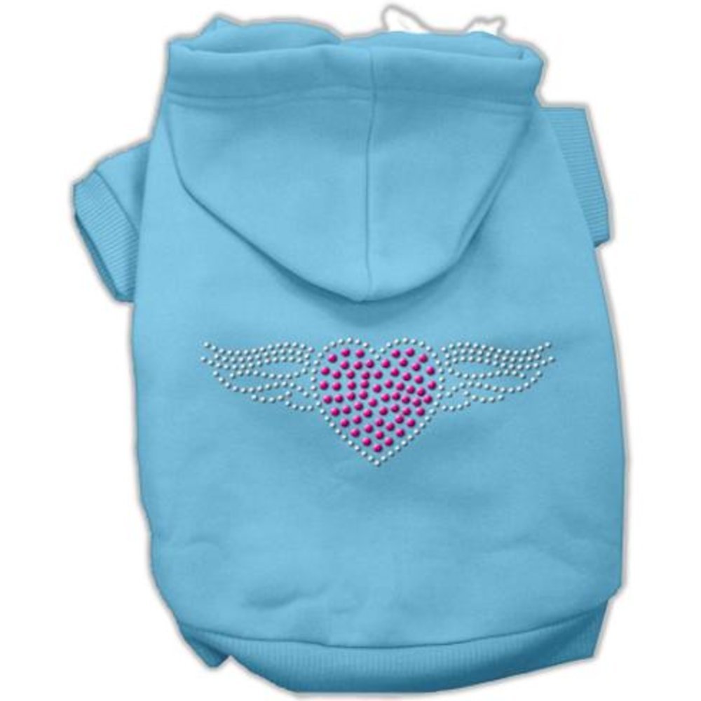 Pet, Dog & Cat Hoodie Rhinestone, &quot;Aviator&quot; Baby Blue MD (6-10 lbs.)