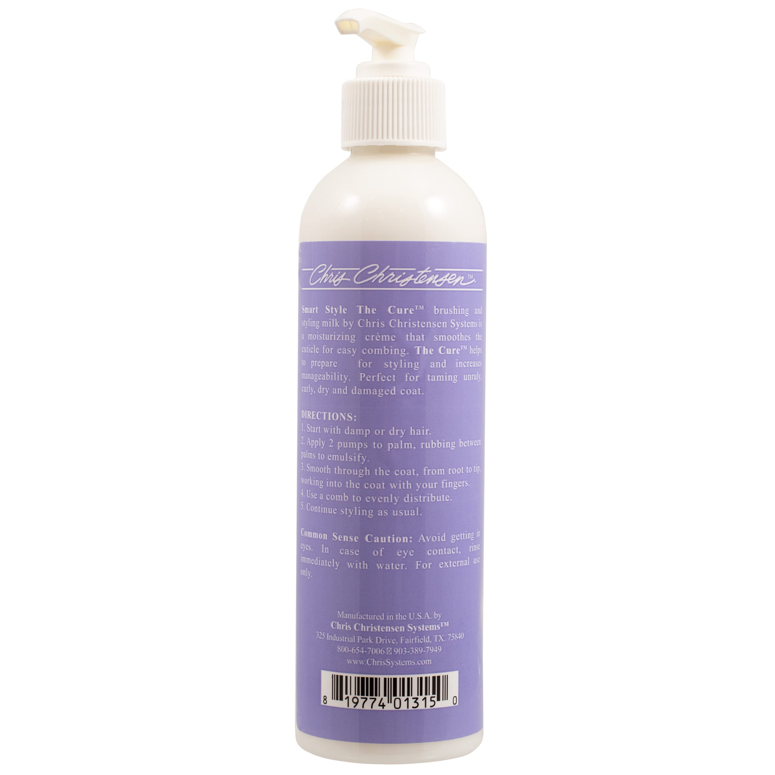 Chris Christensen Smart Style The Cure Brushing & Styling Milk, Dog Conditioner, Groom Like A Professional, 8 Oz