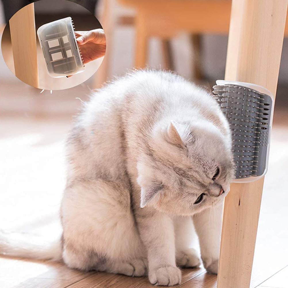 Pups&Pets CatIt Self Grooming Wall Corner Groomers Soft Grooming Brush Massage Short Long Fur Cat Scratcher Head Top Massage Br
