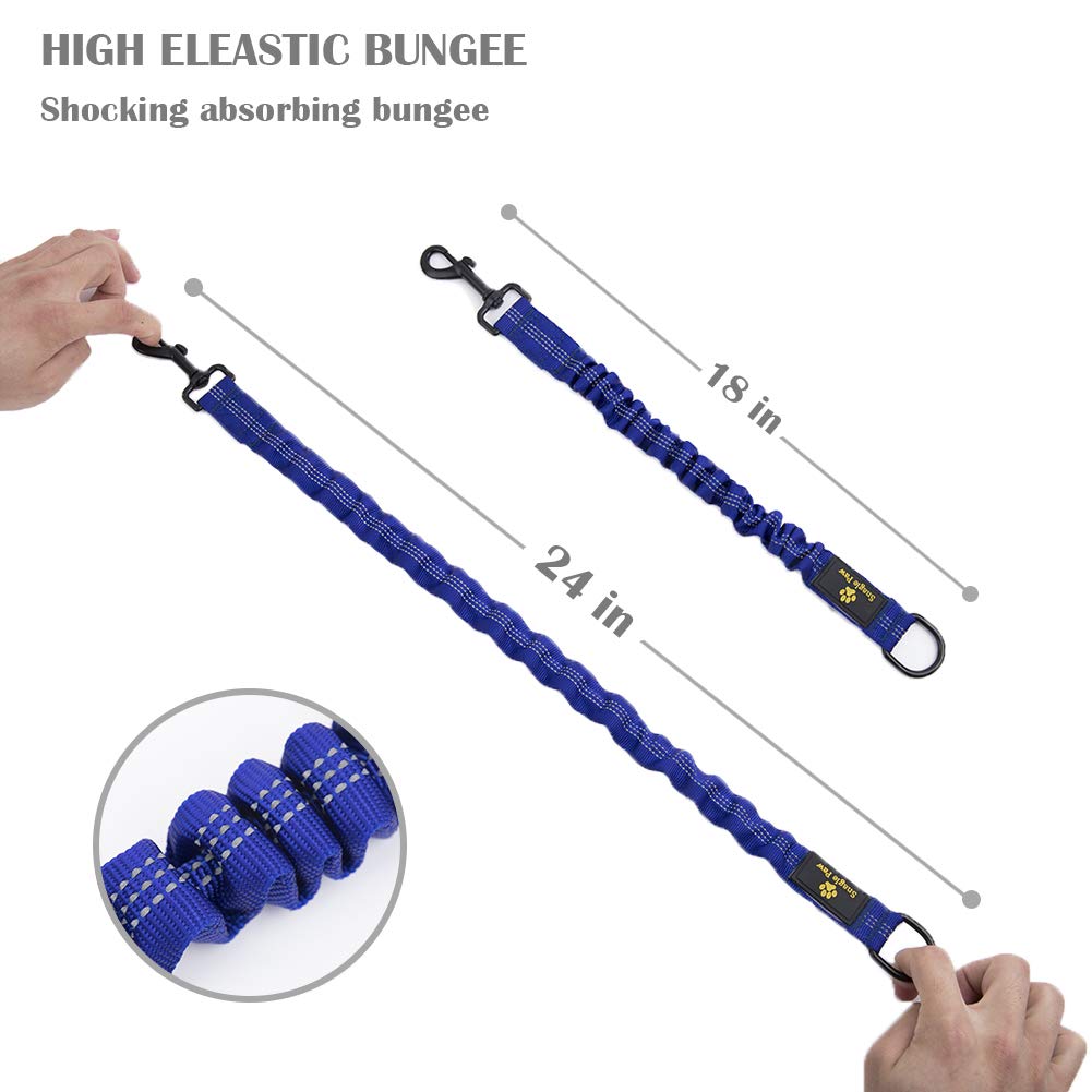 Bungee Leash Extension Attachment, 18'' Shock Absorbing Lead Extension Absorber, Prevent Injury On Arm And Shoulder & Save Dogs