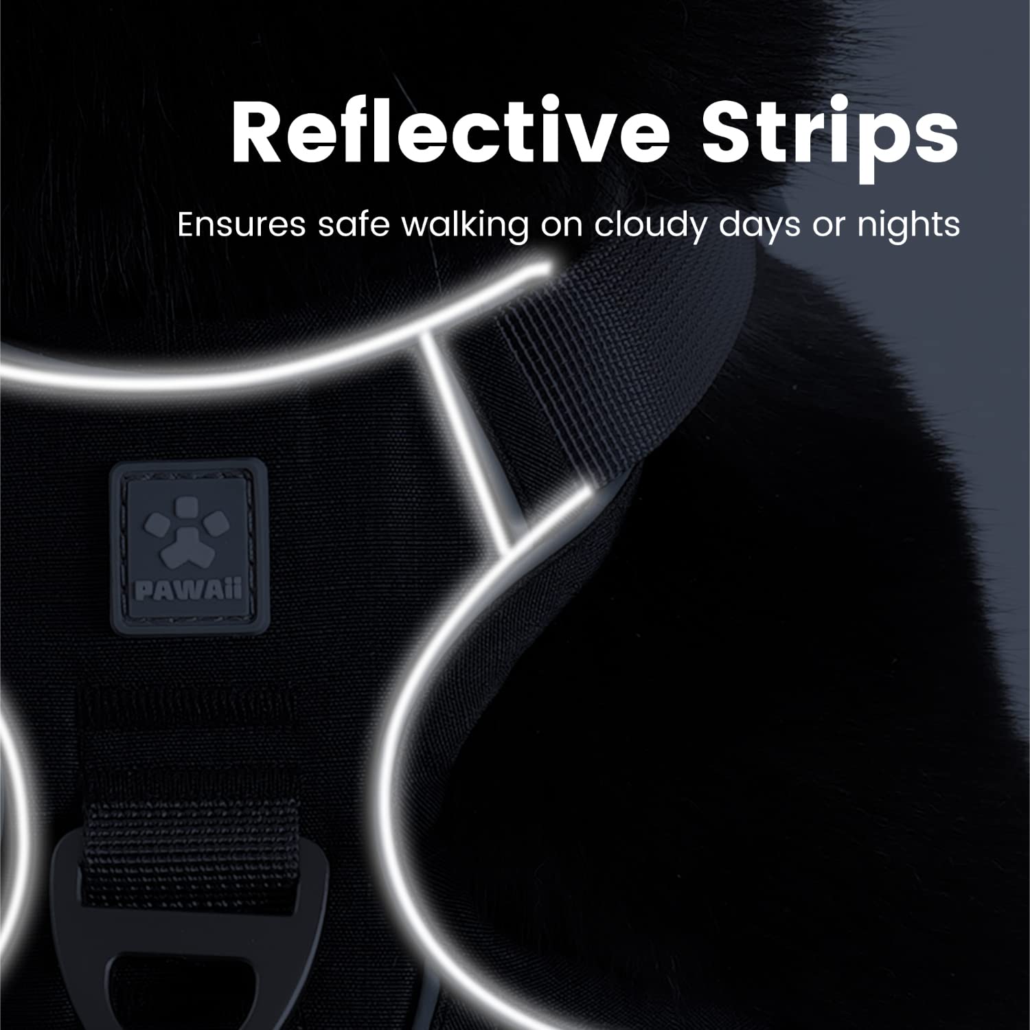 Pawaii Dog Harness For Large Dogs No Pull, No Pull Dog Harness With Pet Id Tag, No Choke Front Clip Harness Dog, Adjustable Soft Padded Pet Vest With Easy Control Handle