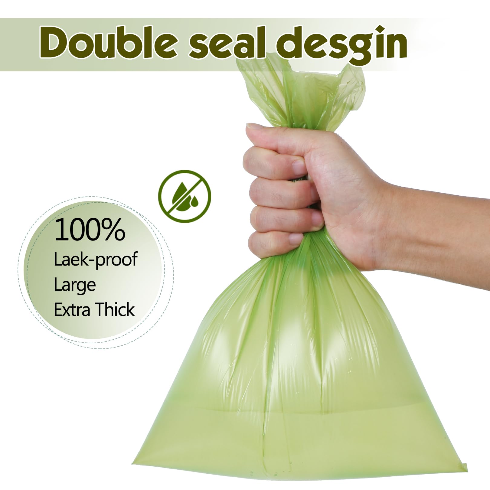 Dog Poop Bag 1140 Counts 57 Rolls, Unscented Doggy Poop Bags, Leak-Proof Dog Bags For Poop, Extra Thick Strong Dog Waste Bags Wi