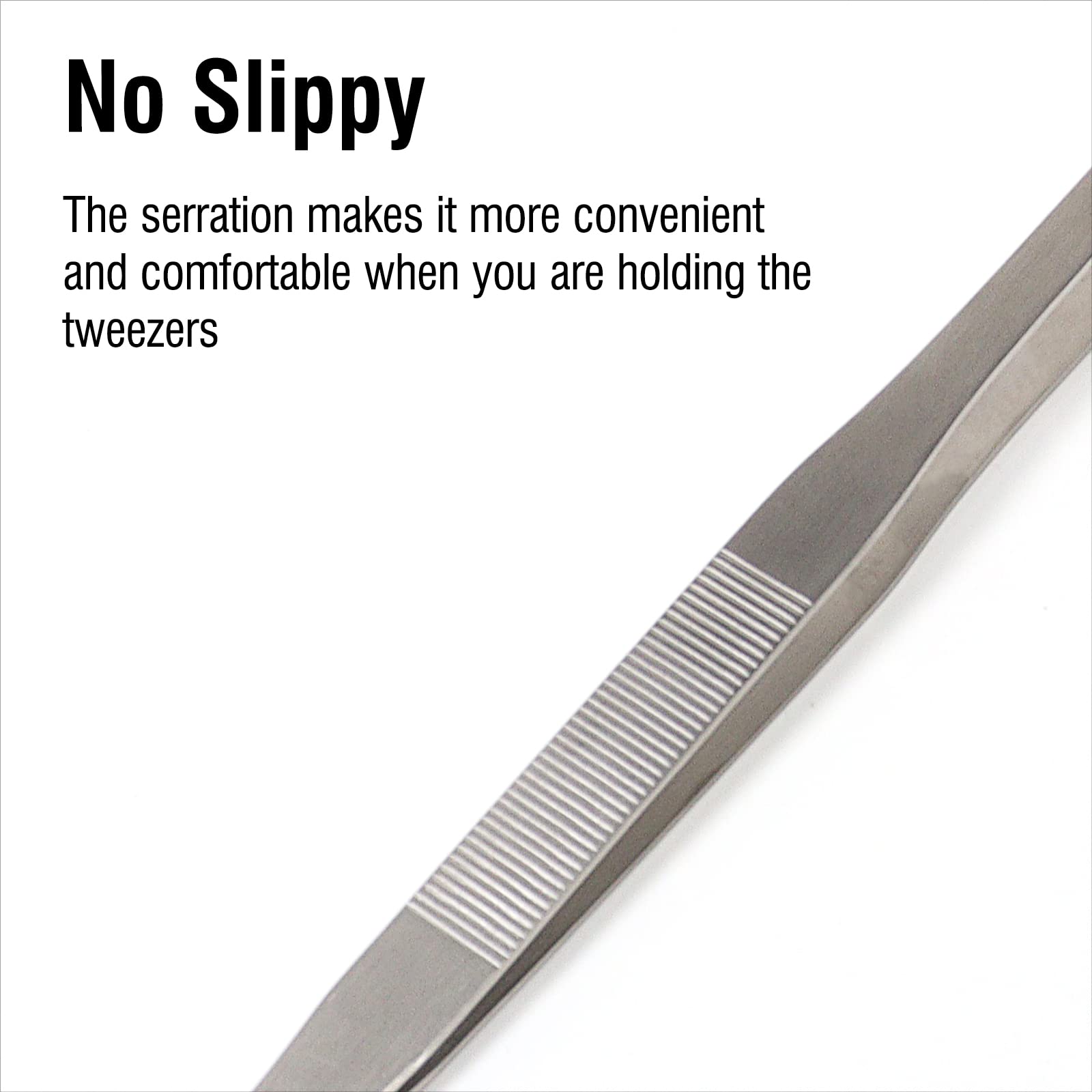 Dxobay 18.9 inch Heavy Duty Extra Long Tweezers for Salt & Fresh Water, Straight 18/8 Stainless Steel Reptile Feeding Tongs for