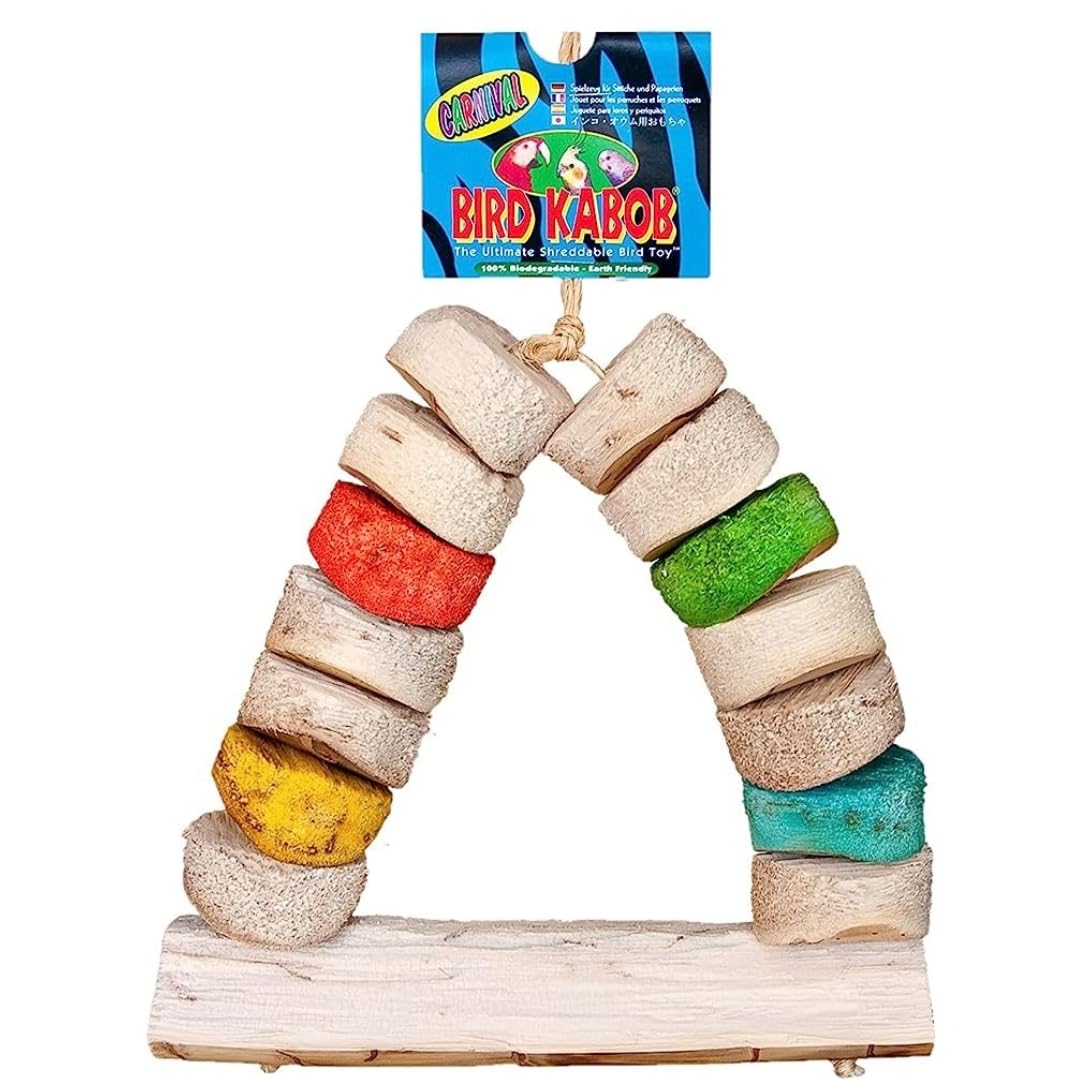 Bird Kabob 8-1/2-Inch Carnival Chewable Perch
