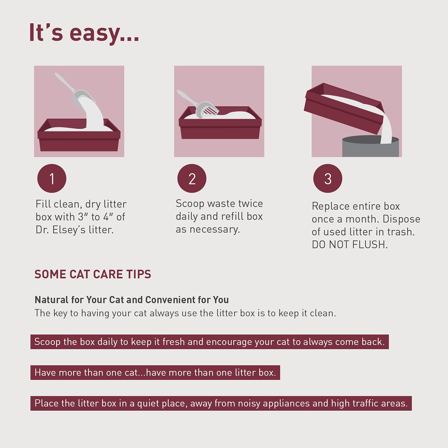 Dr. Elsey'S Cat Litter - Unscented Cat Litter W/ Natural Ingredients - Low Dust Superior Odor Control Cat Litter - Hard Clumping Moisture Absorbing Clay Multi Cat Litter (For Adult Cats - 18Lbs)