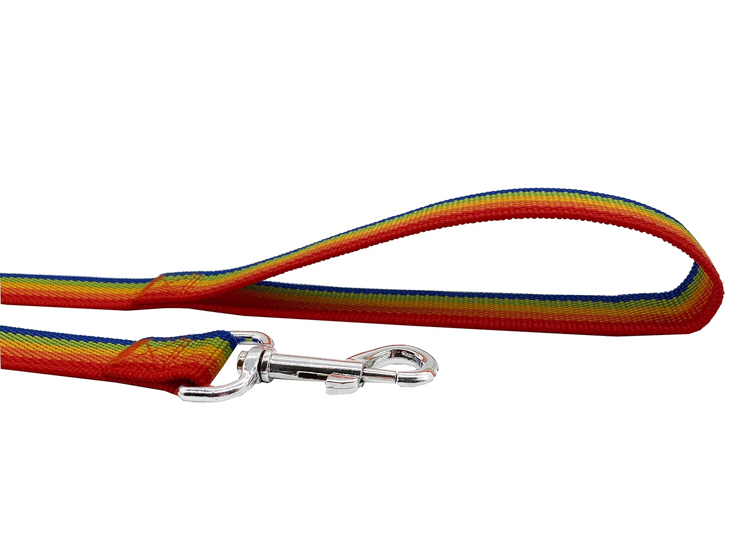 Strong Durable Nylon Dog Training Leash, Traction Rope, 4Ft /5 Foot /6 Feet Long, 5/8 Inch 3/4 Inch 1 Inch Wide, For Small And Medium Dogs (5/8'' X 6 Ft, Rainbow)