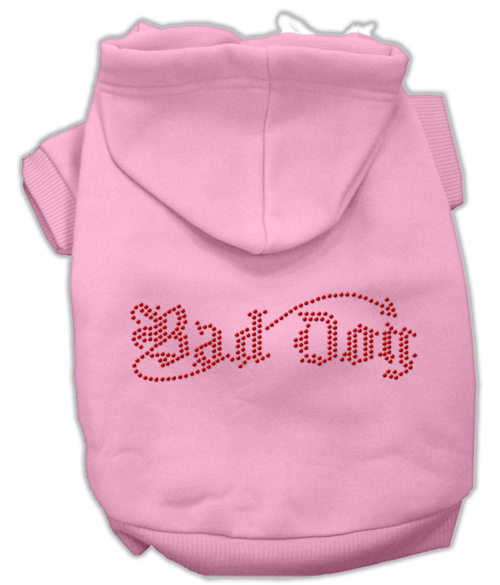 Mirage Pet Products Bad Dog Rhinestone Hoodies Pink L