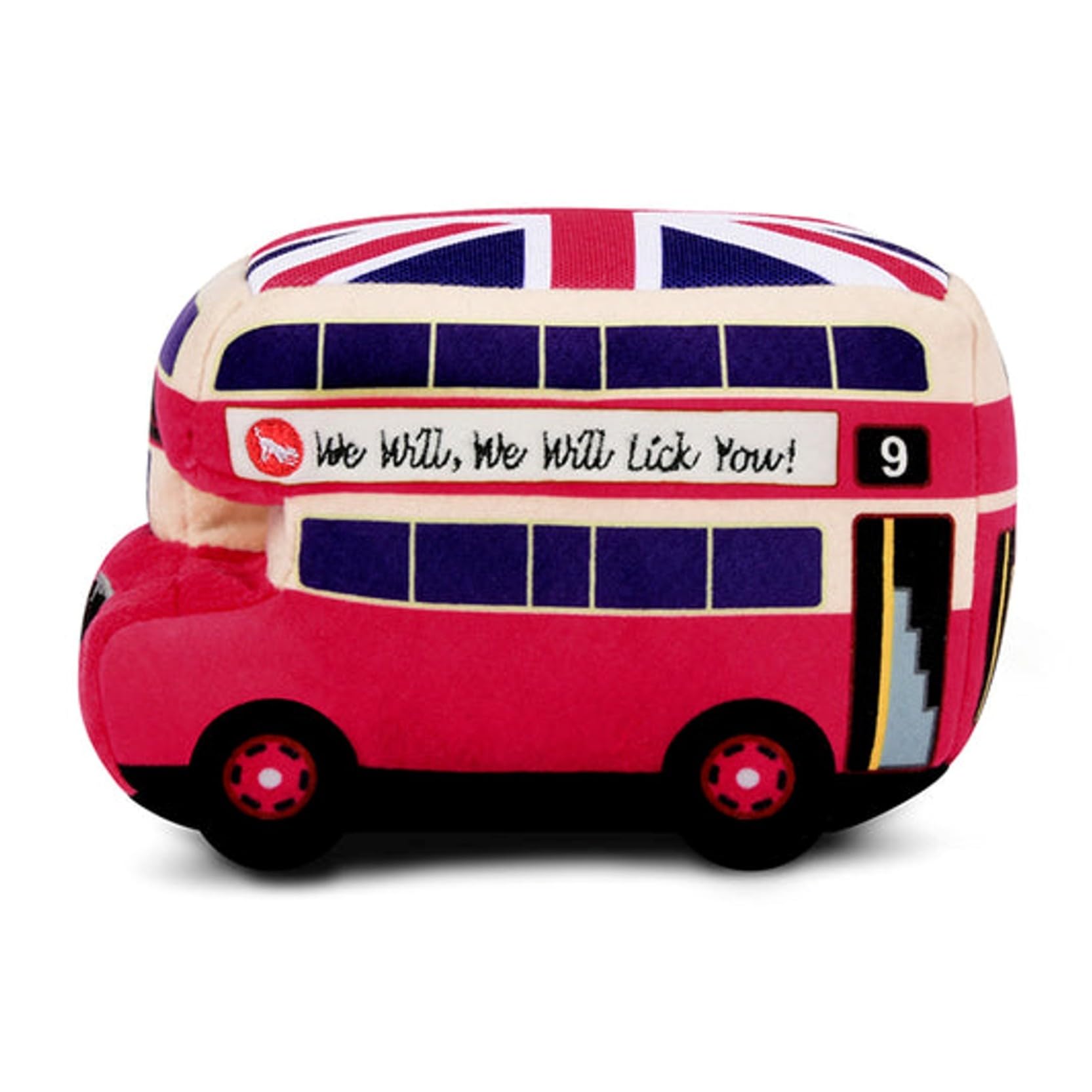 P.L.A.Y. Cute Plush Dog Toys - Canine Commute, Travel Themed Durable Squeaker Chew Toy, Great For Puppies & Small, Medium, Large Dog Breeds - Machine Washable, Recycled Materials (Lickety-Split Bus)