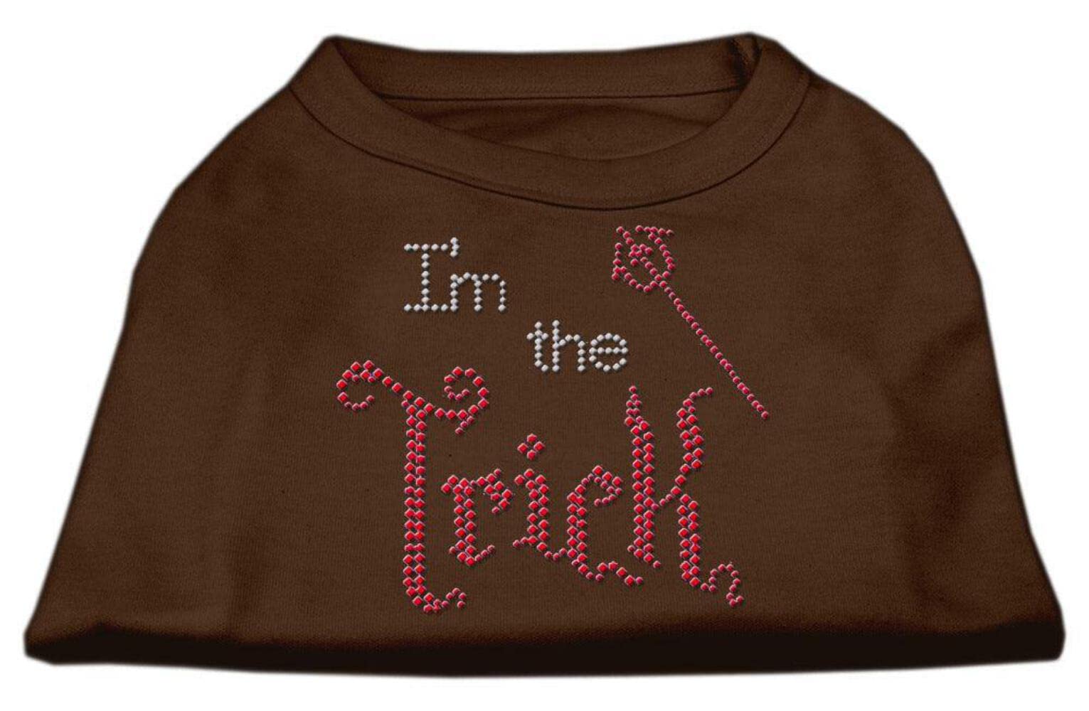 Halloween Pet Dog & Cat Shirt Rhinestone,'I'M The Trick' Gray 2Xl (20-25 Lbs.)