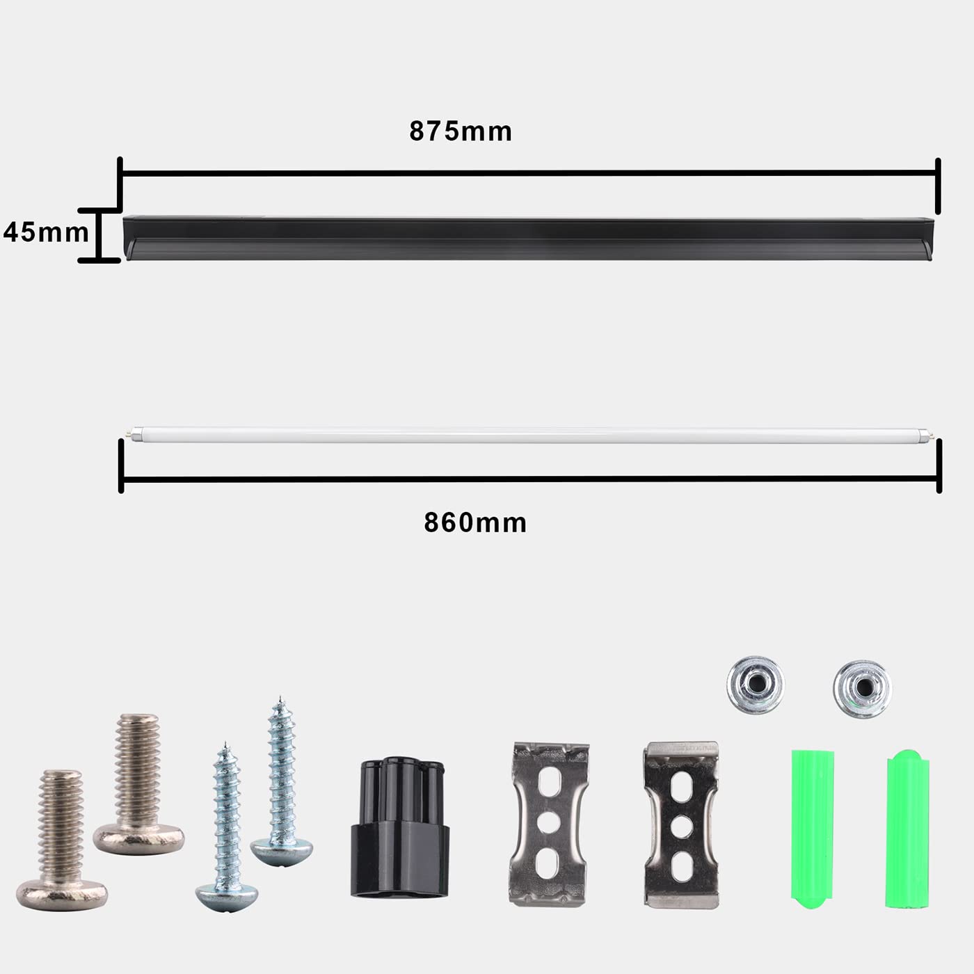 Aiicioo T5 UVB Lighting Combo Kit 39W - T5 UVB Reptile Light Fixture and T5 5.0 UVB Light Bulb for Bearded Dragon Leopard Gecko