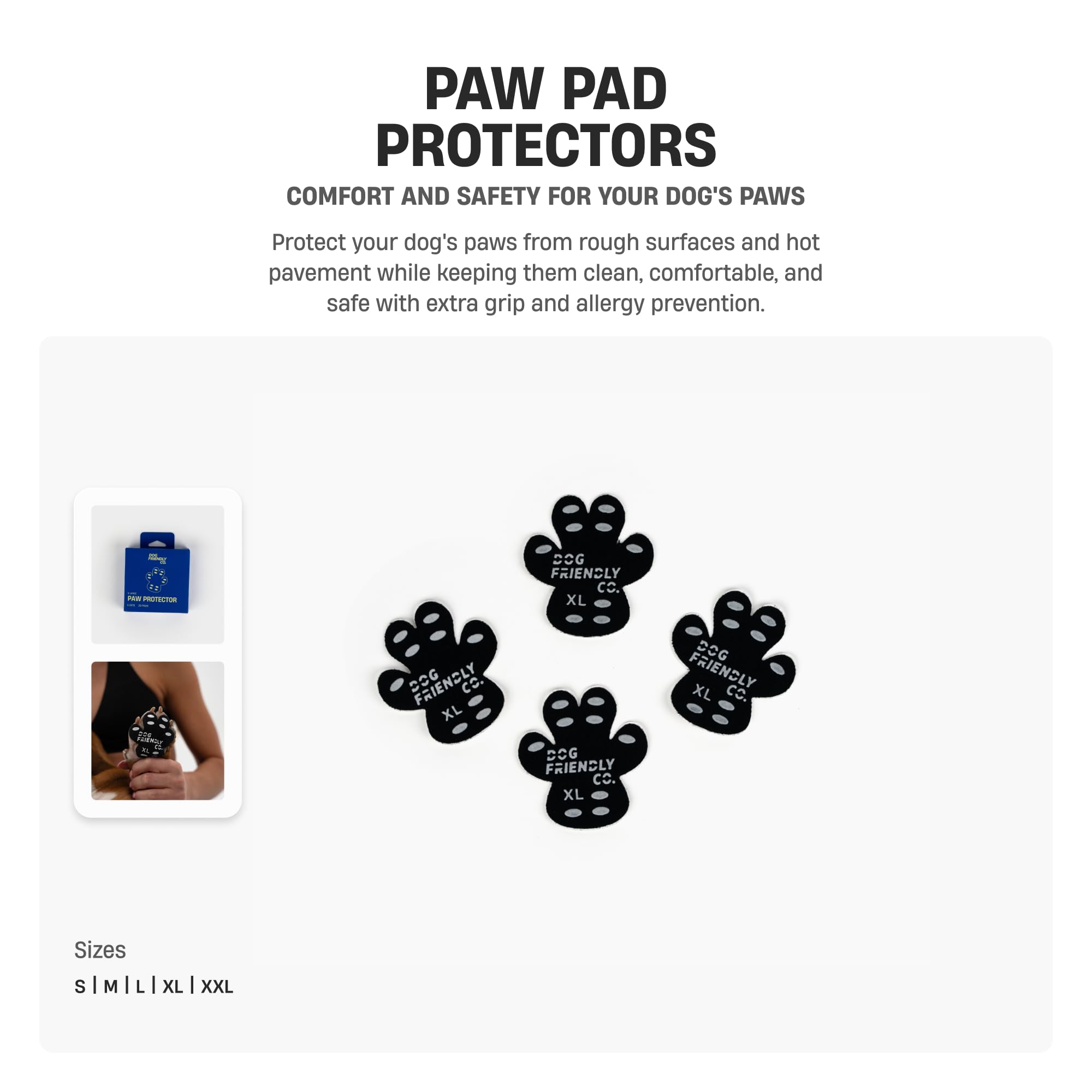 Df Co. Dog Paw Pad Protector | Protects From Hot Surfaces, Provides Extra Grip, Keeps Paws Clean, Prevents Paw Allergies (Xl, 20