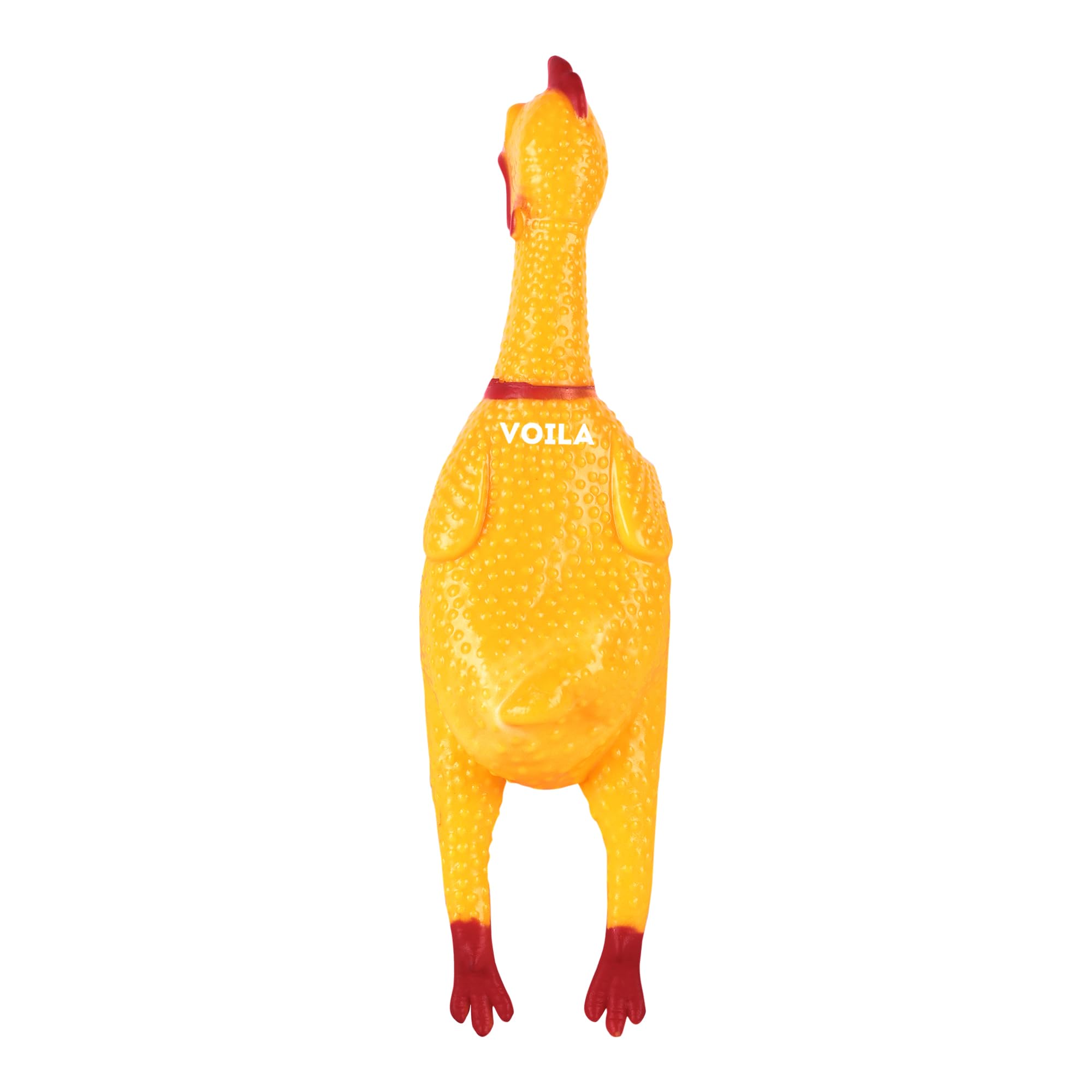 Voila Pet Toy Cock For Dogs  Interactive Chew Toy For Small, Medium & Large Dogs, Durable, Rubber Dog Toy, Safe & LongLasting,