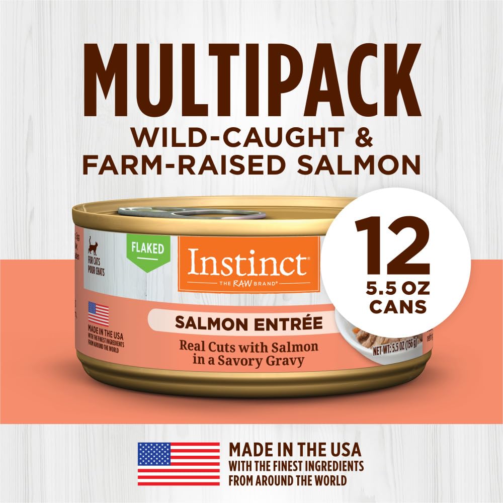 Instinct Flaked Salmon Entr  e Wet Cat Food 5.5 oz. Can