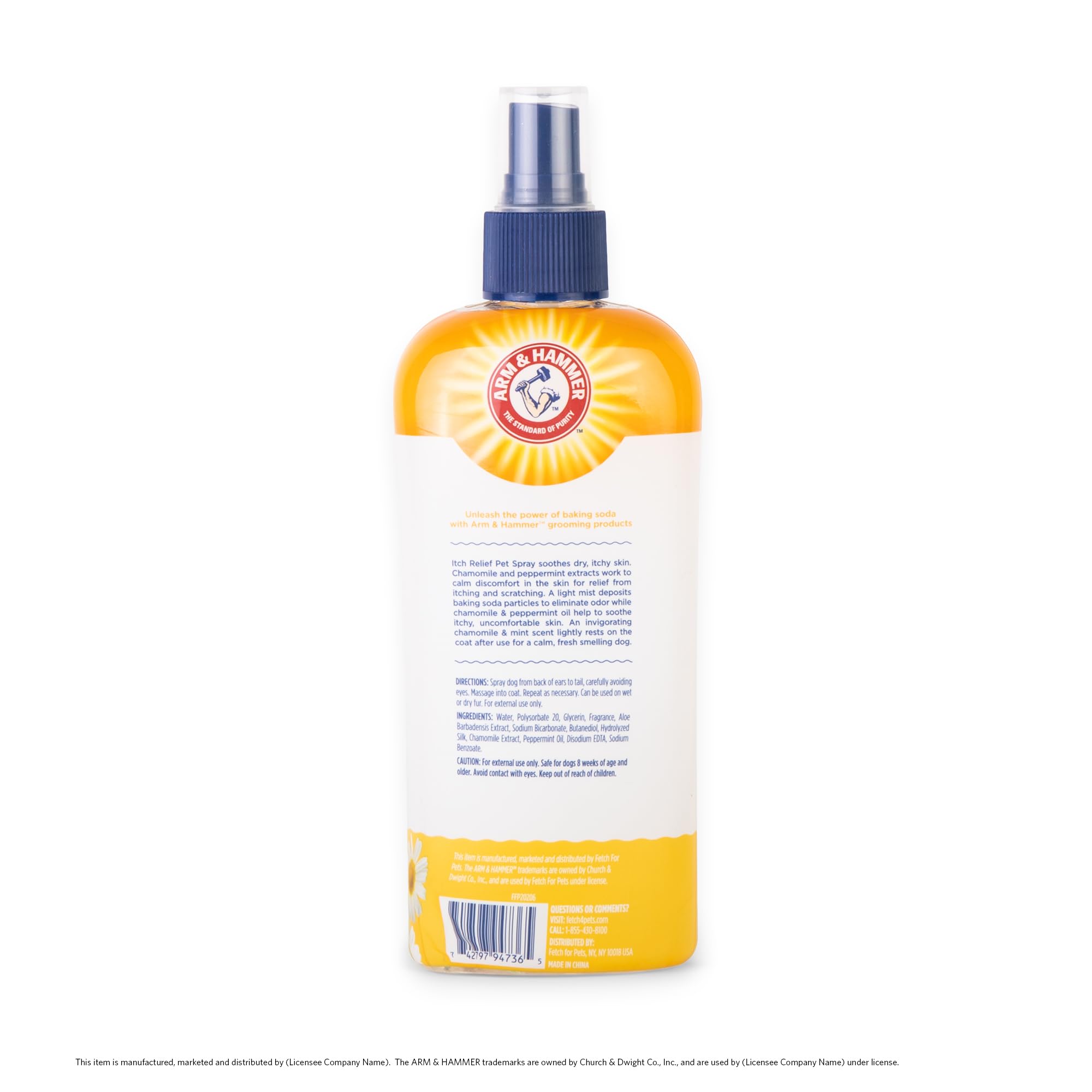 Arm & Hammer for Pets Itch Relief Spray for Dogs with Arm & Hammer Baking Soda, Chamomile and Peppermint Scent, 8oz | Profession