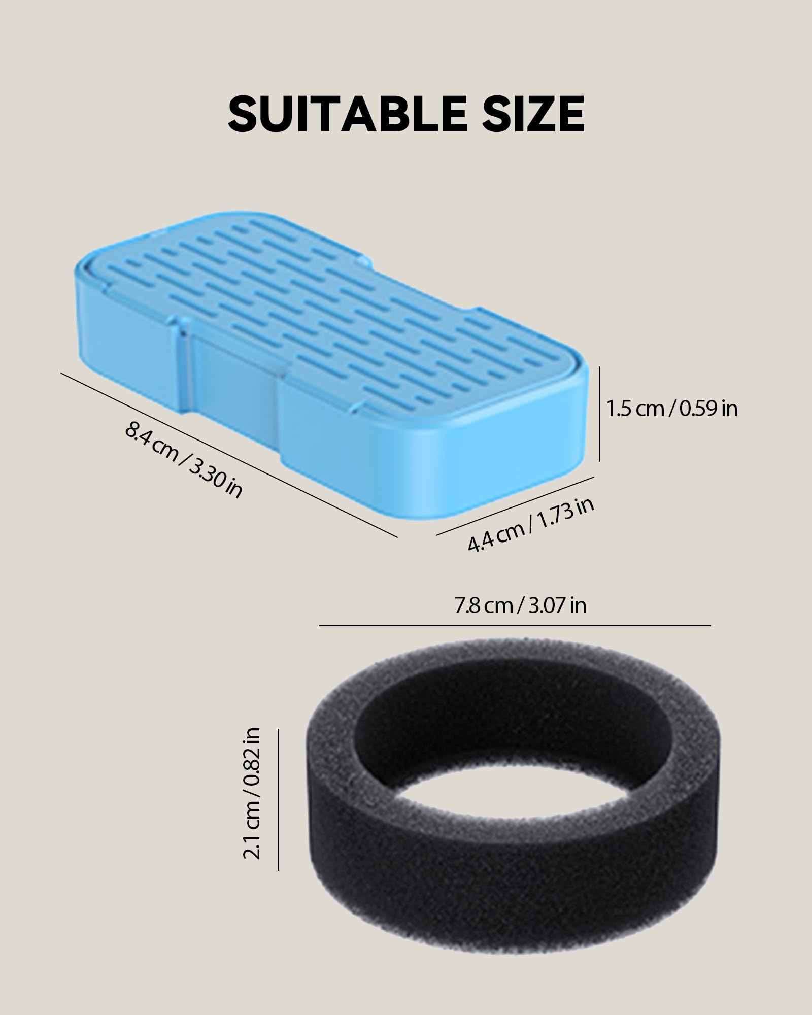 Cat Water Fountain Filters Replacement: 6 Carbon Filters + 6 Sponge Filters - Pet Fountain With Filter For Keeping Water Fresh And Clean, For 2L Cat Fountain H3 Goostoo