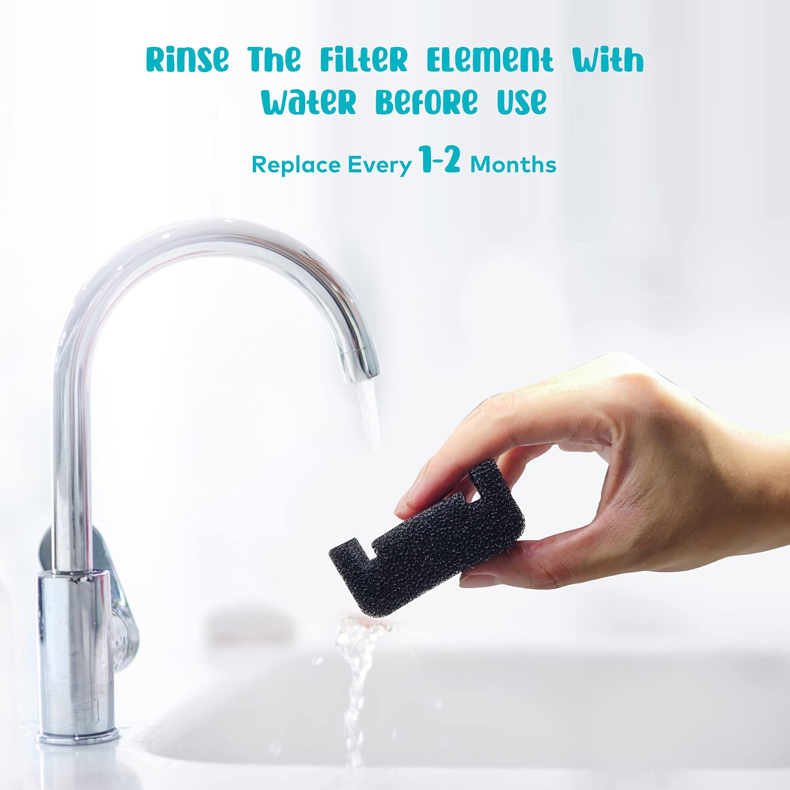 Aonboy Cat Water Fountain Pump Filters, Suitable For Aonboy Pet Fountain Pump F2, Cat Fountain Filter, Triple Filtration (4 Pieces)