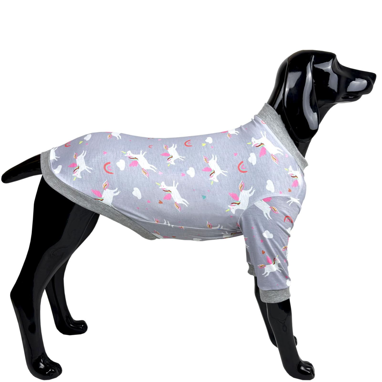 D.E.E Dog Shirt For Large Dogs Summer Cotton Dog Clothes Lightweight Tank Top Female Big (Unicorngray, Xl)