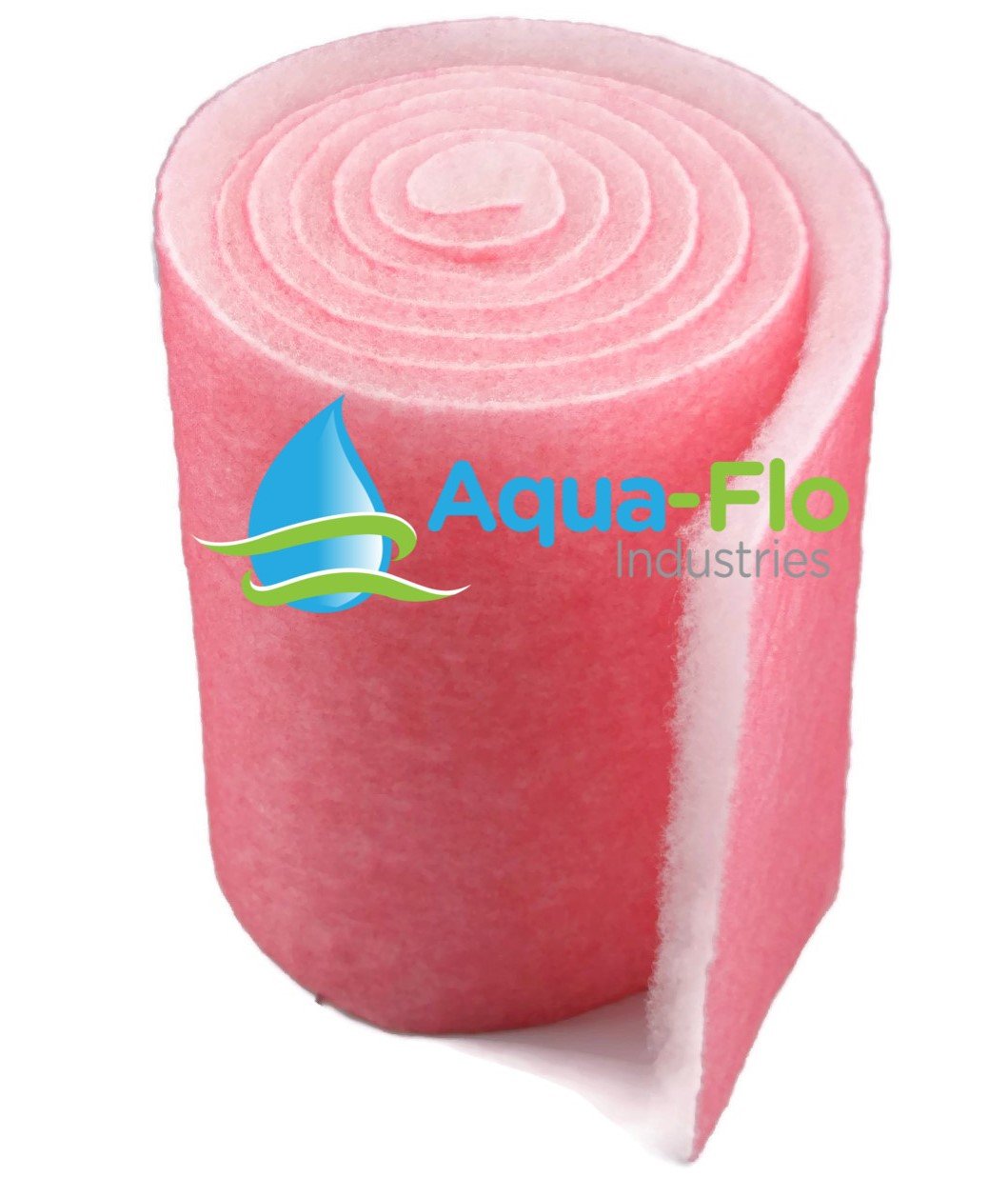 Aqua Flo 24'' Pond & Aquarium Filter Media, 120'' (10 Feet) Long X 1'' Thick (Pink/White) 