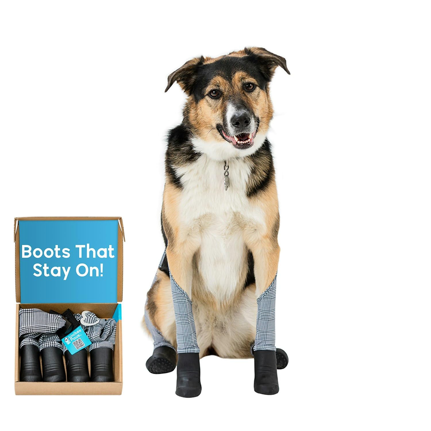 Walkee Paws Deluxe Easy-On, Dog Suspender Boot Leggings. Waterproof Booties For Small To Medium Sized Dogs, Dog Rain Boots, Prot