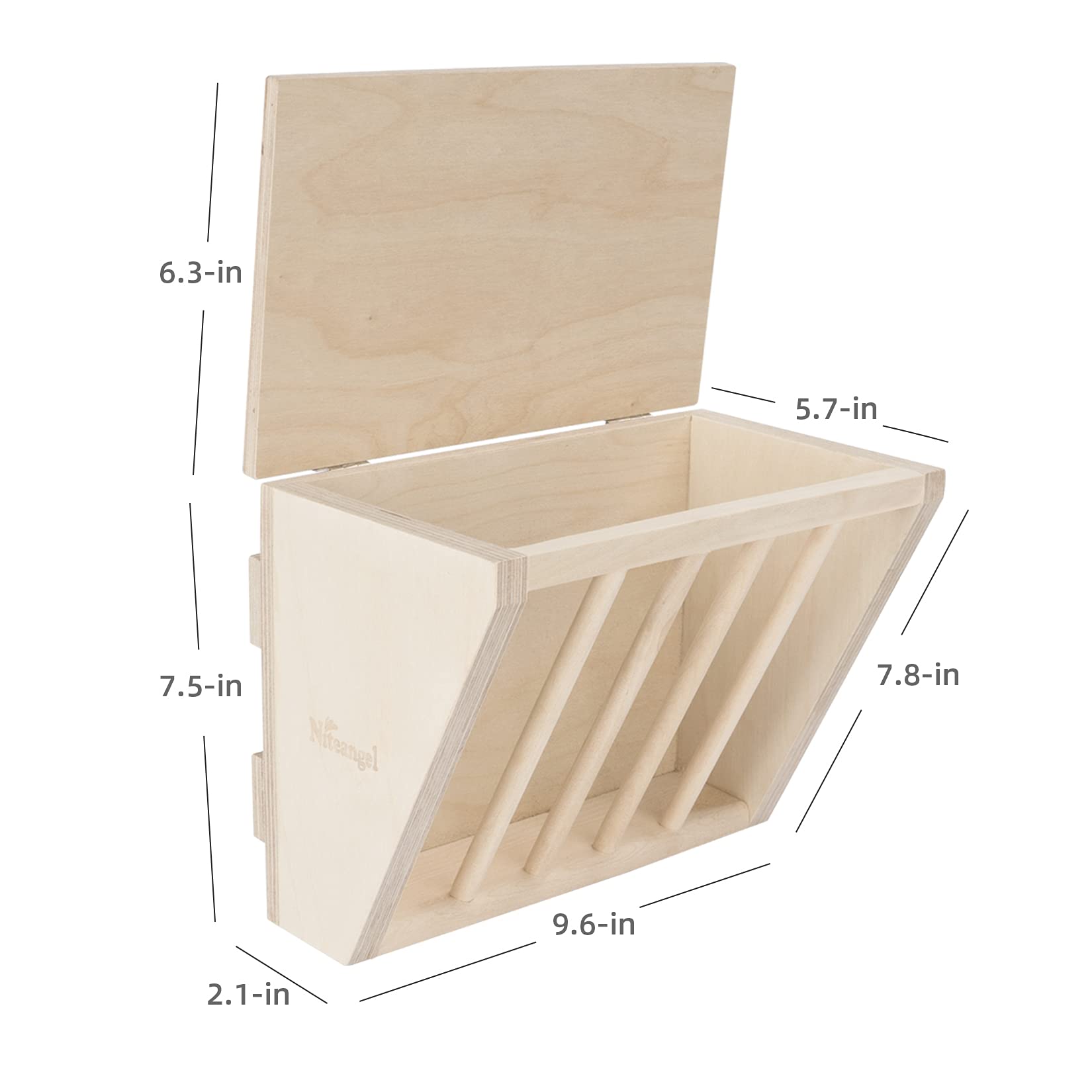 Niteangel Pet Wooden Hay Manger With Seat, Large Size, 9-7/8'' X 6-3/4'' X 8'' (Plywood)