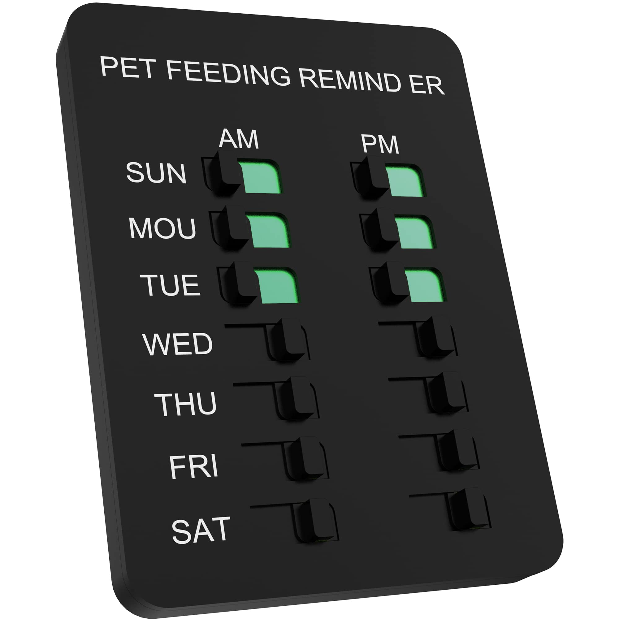 Yarkor Pet Feeding Reminder Magnetic Reminder Sticker, Daily Indication Chart Feed Your Pets, Easy To Stick On Any Smooth Surfac
