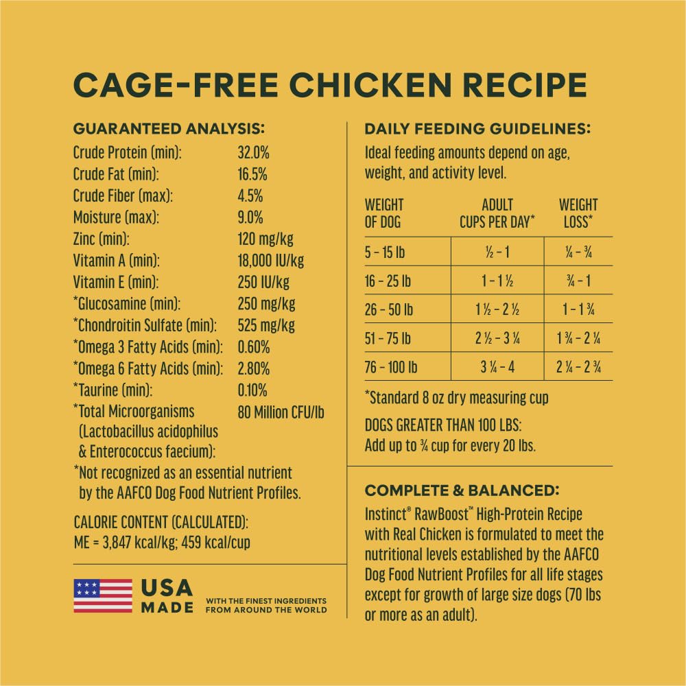 Instinct Raw Boost, Natural Dry Dog Food with Freeze Dried Pieces, High Protein, Grain Free Recipe - Real Chicken, 20 lb. Bag