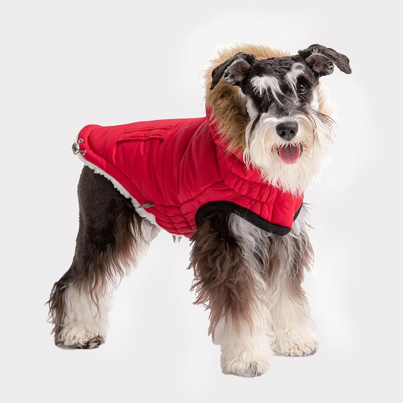 Gf Pet Urban Parka - Windproof & Insulated Winter Coat For Dogs - Stylish & Comfortable Parka Jacket - Adjustable Fit - Xl, Red