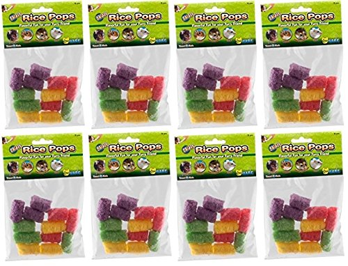 Ware Manufacturing 8 Pack Of Small Rice Pops Small Animal Treats (Each Pack Contains 12 Treats / 96 Treats Total)