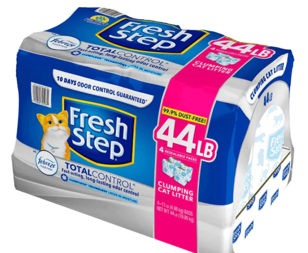 Fresh Step Total Control Scented Litter With Power of Febreze, Clumping Cat Litter (44 Lbs.), 44 Lb