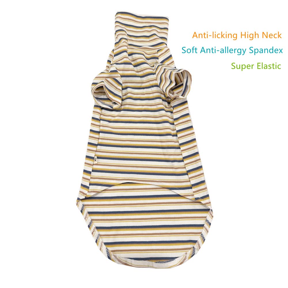 Vintage Stripes Sphynx Hairless Cat Cute Breathable Summer Cotton T-Shirts Pet Clothes,Round Collar Vest Kitten Shirts Sleeveles