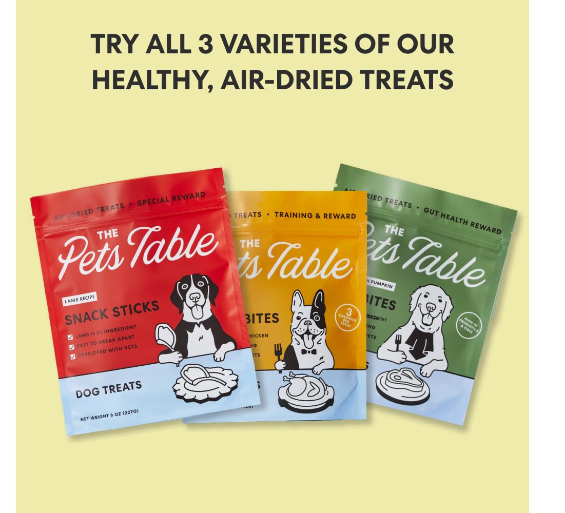 The Pets Table Air-Dried Healthy Dog Treats, Limited Ingredient Diet, 8 oz - Perfect for Picky Eaters