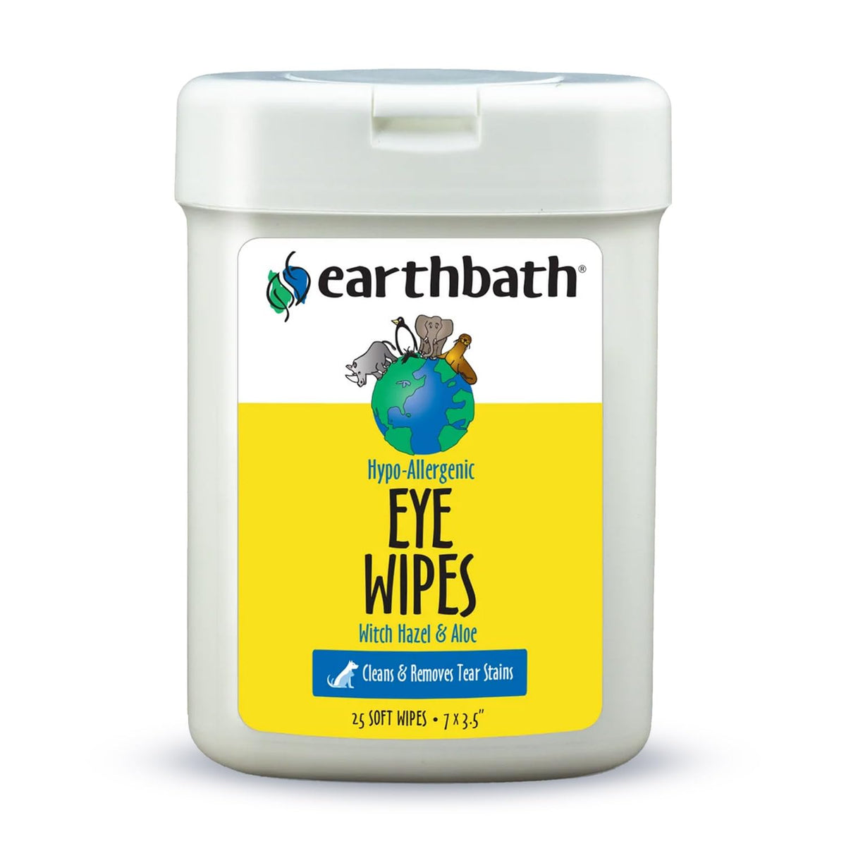Earthbath, Hypo-Allergenic Dog Eye Wipes - Fragrance Free Tear Stain Remover For Dogs, Made In Usa, 100% Cruelty Free Eye Wipes For Dogs, All Natural Pet Eye Wipes, Cat & Dog Wipes - 30 Count (1 Pack)