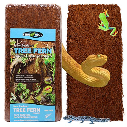 Fernwood Vivarium And Terrarium Background Panels- Made From New Zealand Tree Fern | Natural And Fibrous | For Reptile Tank Back