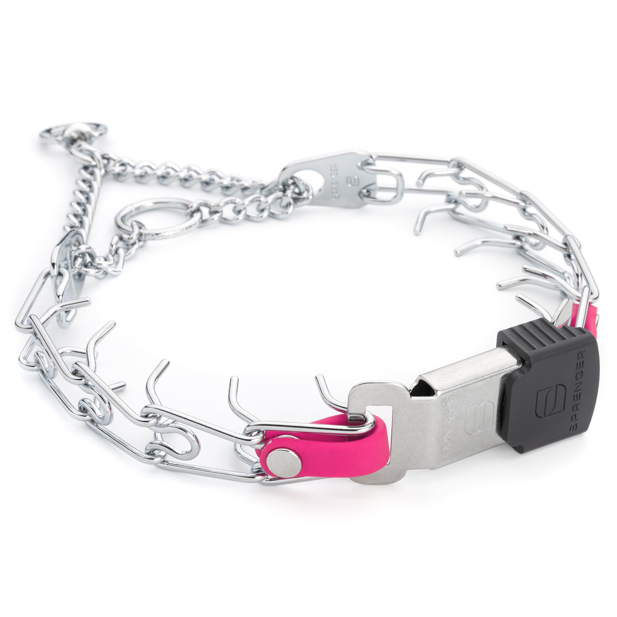 Herm Sprenger Chrome Plated Steel Dog Collar With Quick Release Cliclock Buckle And Biothane Insert Training Collar For Dogs Mad
