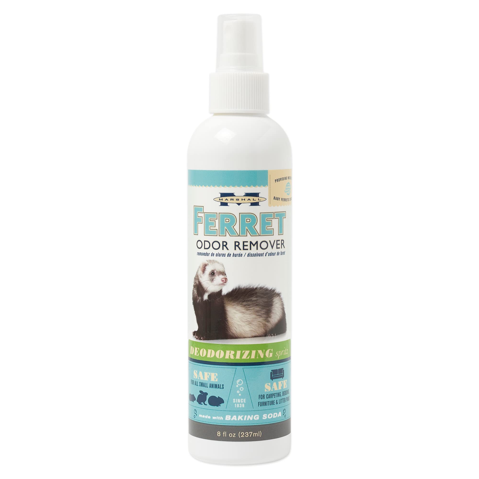 Marshall Pet Products Premium Natural Enzymatic Odor Remover And Deodorizer Spray For Severe Odors, For Small Animals And Ferrets, 8 Oz