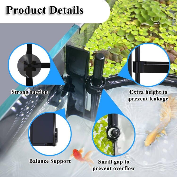 Floating Plant Corral For Aquarium, Fish Tank Accessories To Separate Floating Plants, Automatically Adjusts Height With Water L