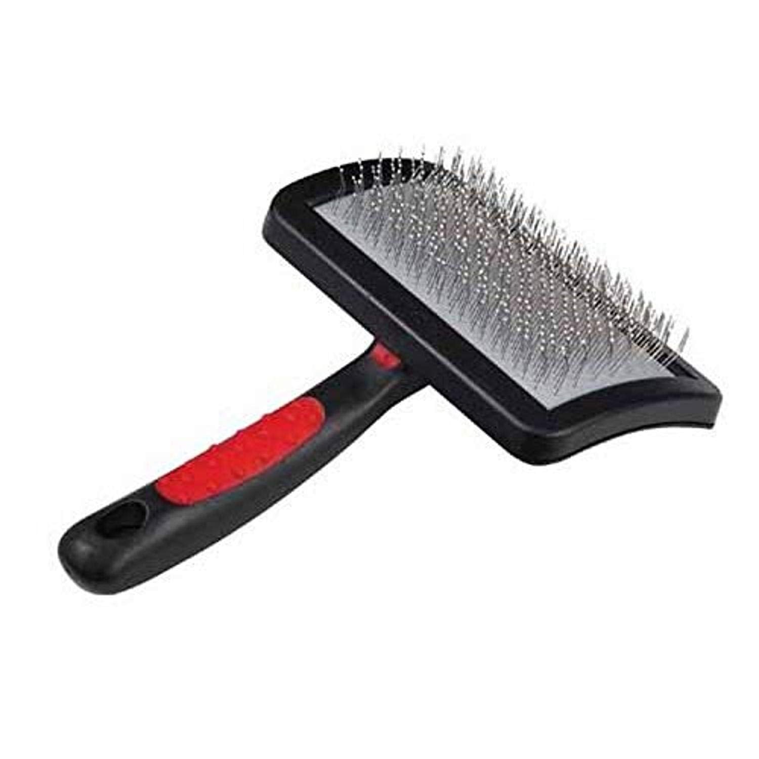 Paw Brothers Soft Pin Curved Slicker Brush For Dogs, Coated Tips, Maximum Coverage, Gentle On Skin, Small
