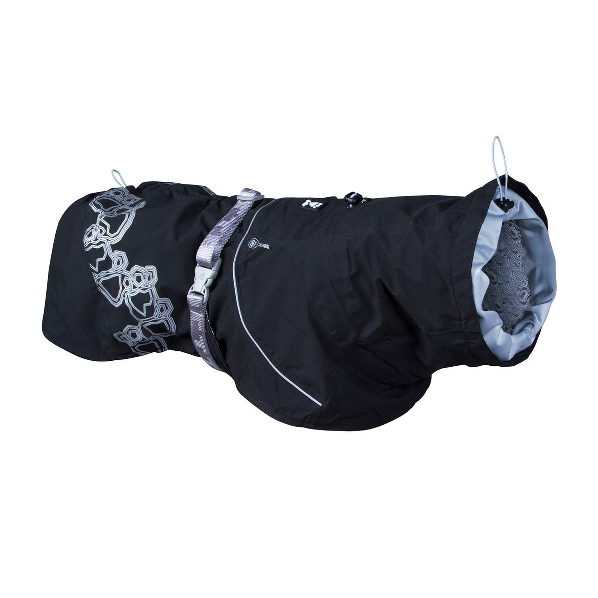 Hurtta Drizzle Coat, Dog Raincoat, Raven, 28 In