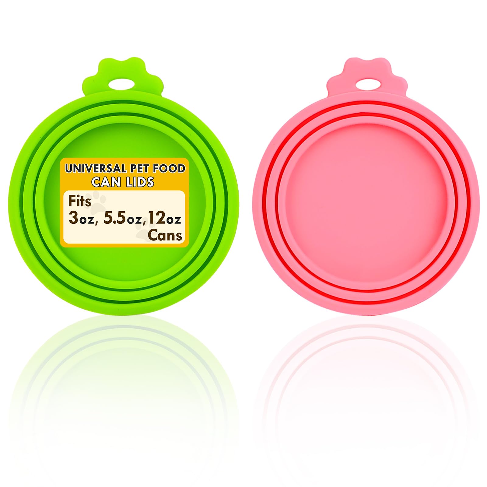 Lydia s Deal 2 Pack Pet Food Can Covers, Universal Silicone Can Lids for Dog & Cat Food, Fits Most Standard Size Food Cans, BPA