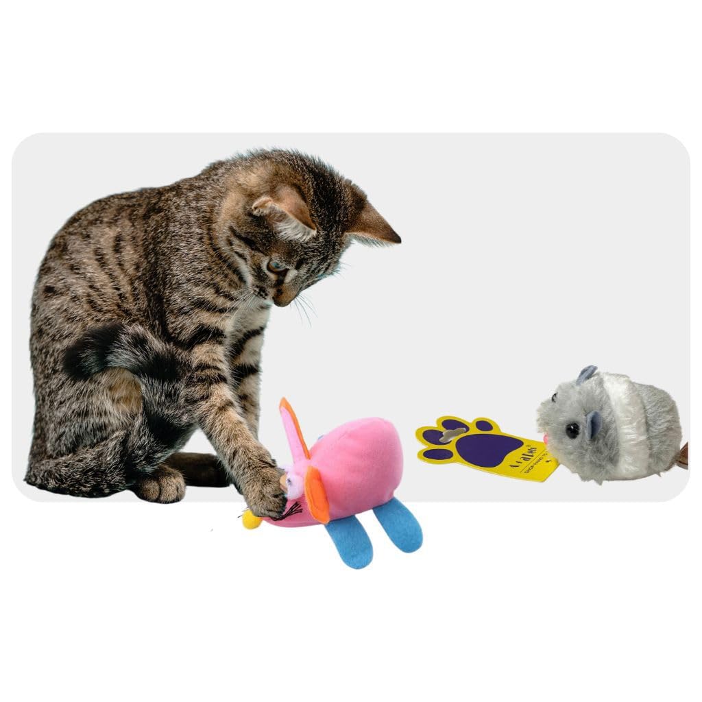 A+A Pets Mouse Toy For Dogs And Cats | Vibrating Interactive Fun | Active Moving Self Fun Play (Set Of 2)