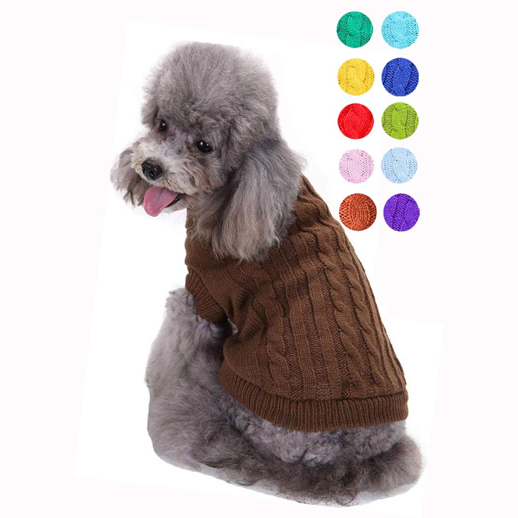 Dog Sweater For Small, Medium, Large Dogs - Warm Winter Turtleneck Pet Clothes For Girls Boys Puppy Cat - Cute Classic Christmas