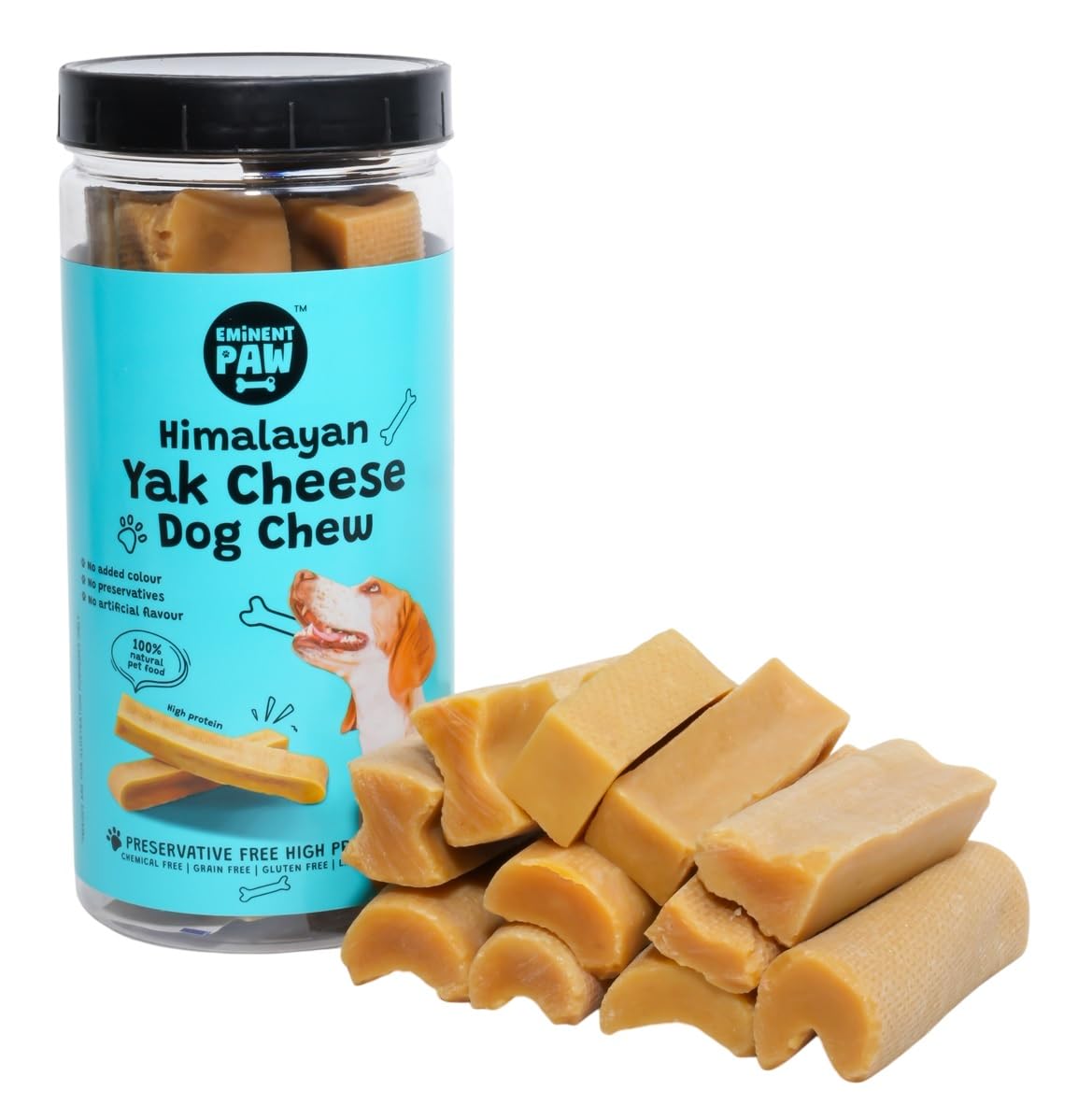 1 LB (Small - 11 to 14 Bars) Yak Cheese Dog Chews - 100% Natural Himalayan Treats for Aggressive Chewers - Long Lasting, Odor-Fr