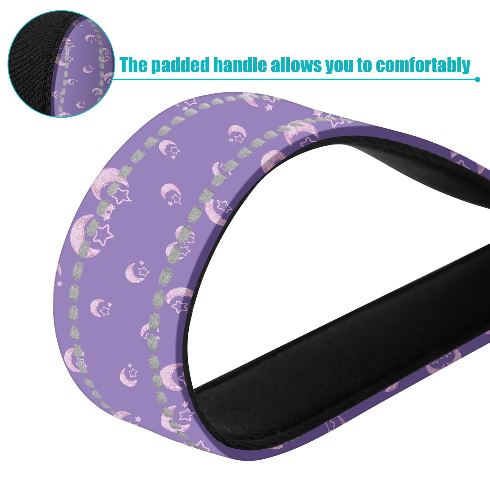 Moon Nylon Short Dog Leash For Training Control - Reflective, Padded Handle For Large And Medium Dogs