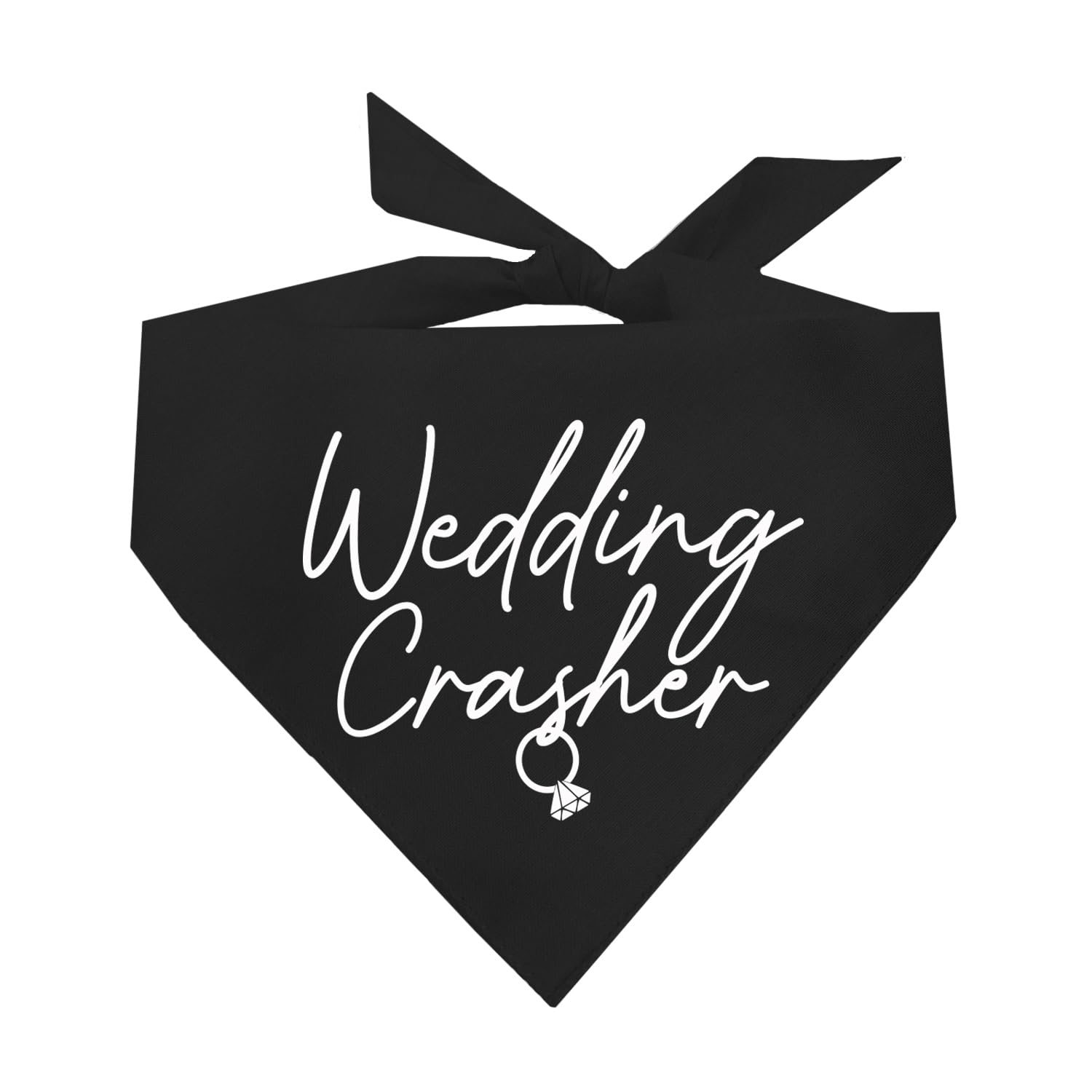 Wedding Crasher Dog Bandana | 100% Cotton Triangle | Made In Usa | Wedding Photo Prop | Bridal Shower | Engagement Announcement 