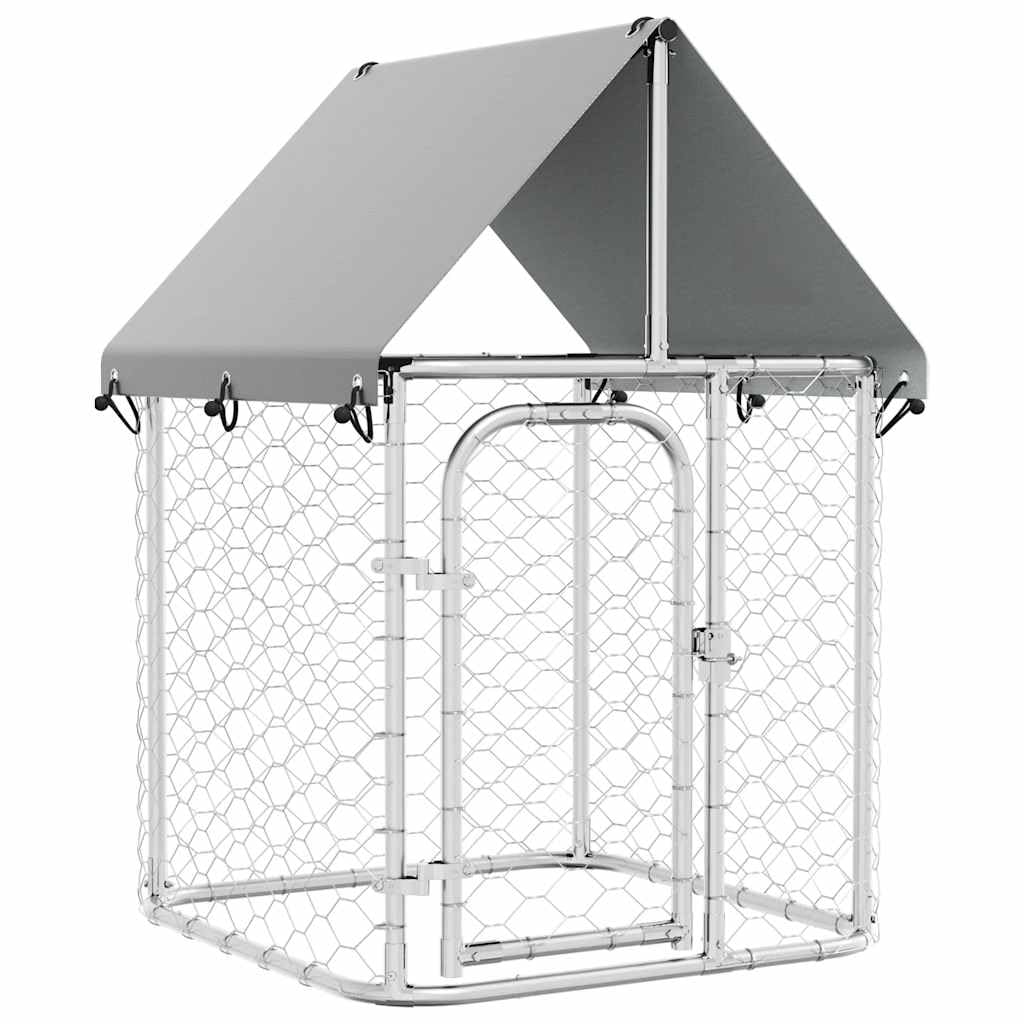 Outdoor Dog Kennel with Roof 39.4x39.4x59.1