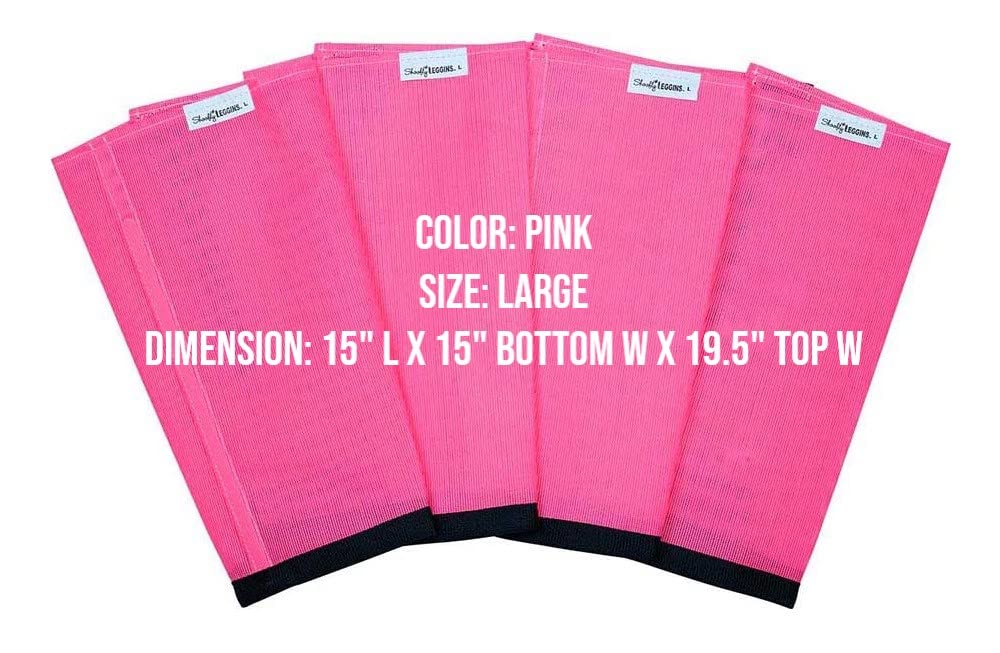 SHOOFLY Horse Leggins, Patented Loose Fitting Boots, Breathable Plastic Mesh (Pink/Large)