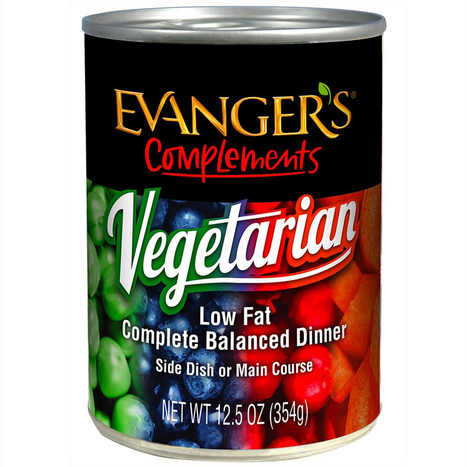 Evangers Super Premium Low Fat Vegetarian Dinner for Dogs & Cats, 12 x 12.8 oz cans